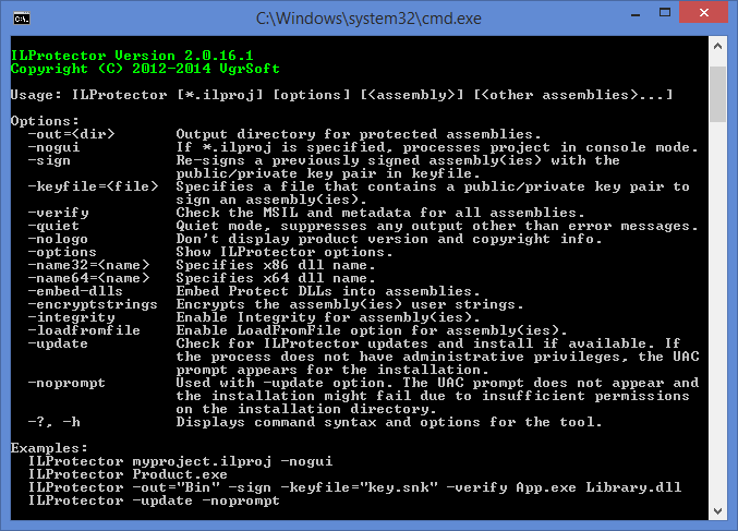 ILProtector Command-Line mode